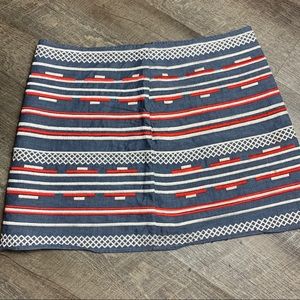🌿 THML Blue Red & White Skirt
